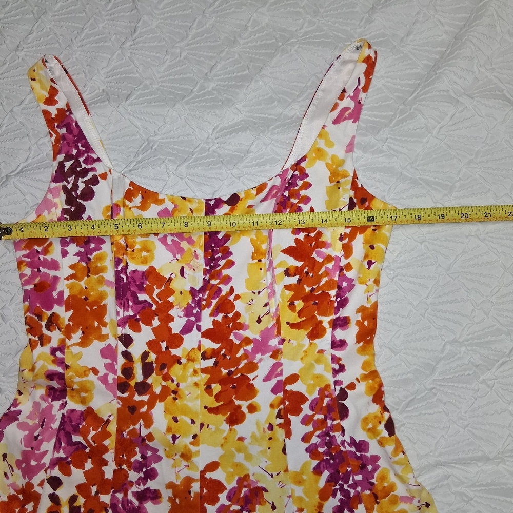 Jones Wear Multicolor Floral Midi Dress Sz 8 - Picture 12 of 17